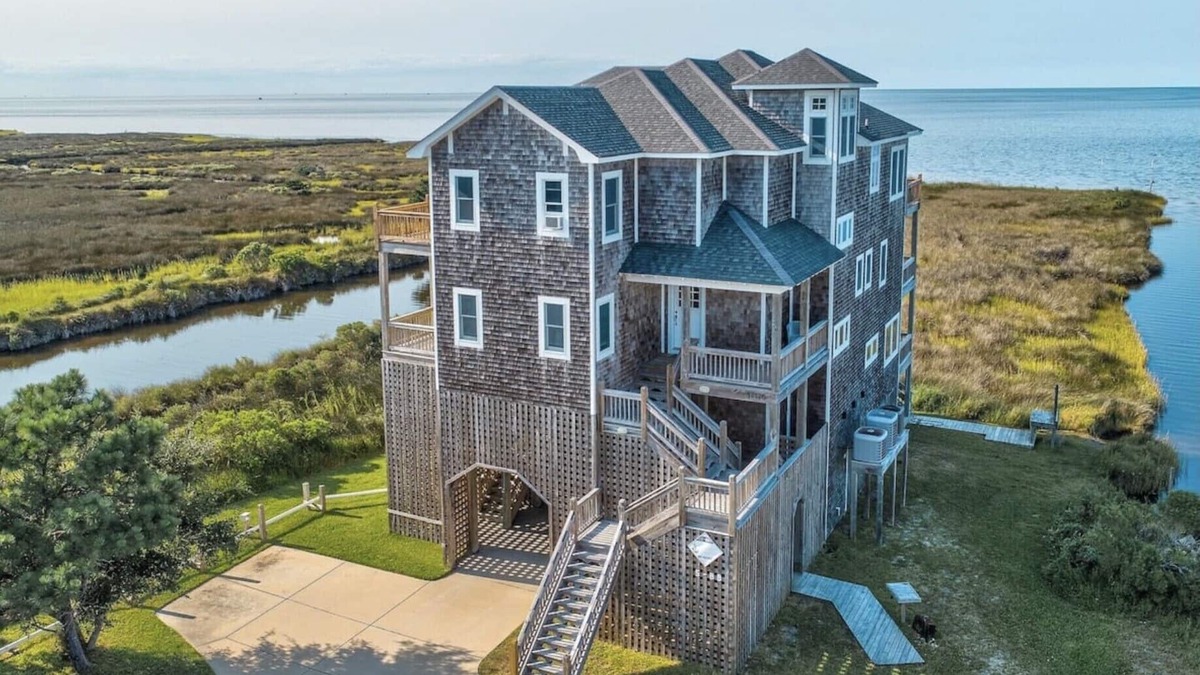 Buxton House | Positive Latitude OBX - VIEWS, Waterfront, elevator, all en suites