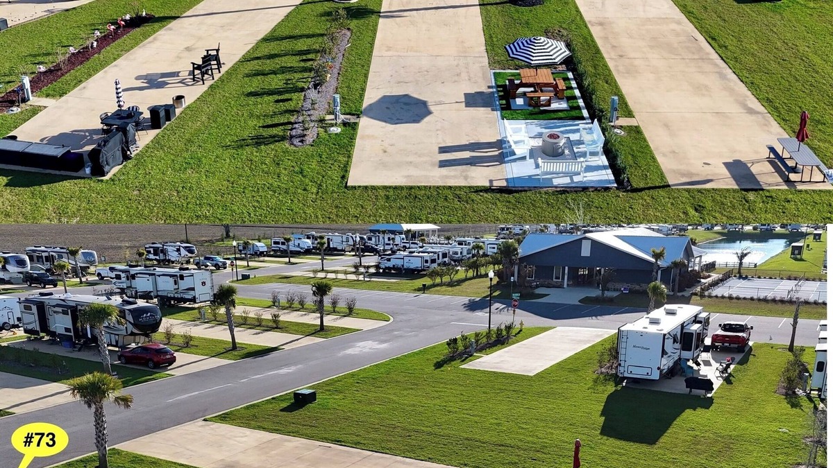 Foley RV Rental | Premium RV Site ⛱️ Resort Amenities 👙Heated Pool🎢 Near OWA & Beaches 🐚🏝️🌊!