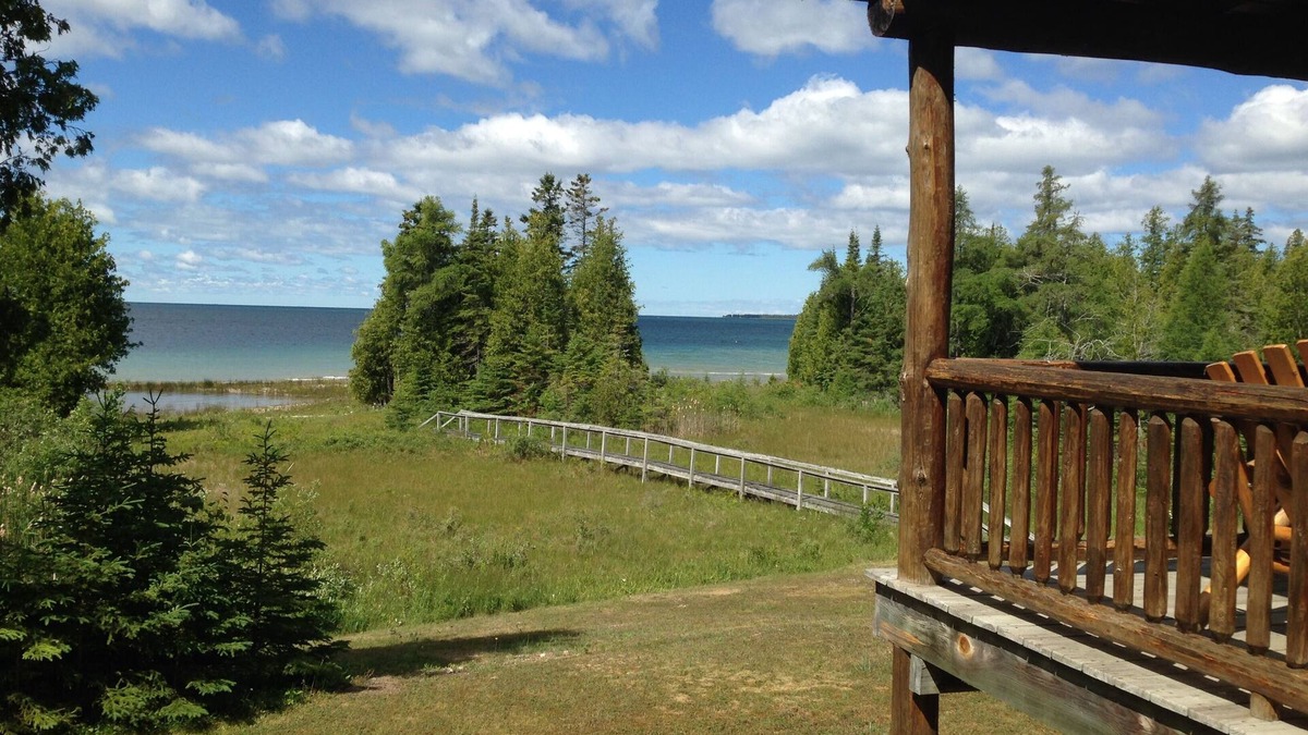 St Ignace Cabin | Private 4 Acre Home on Lake Michigan Minutes From Action In Downtown St. Ignace.