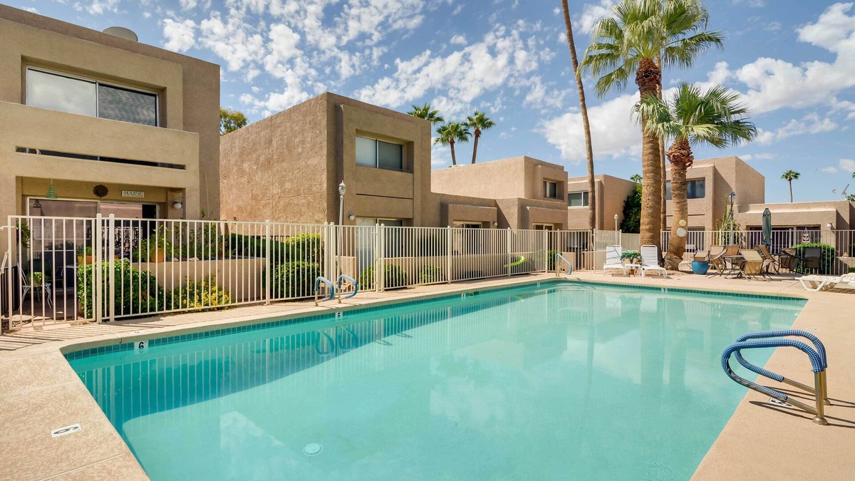 Fountain of the Sun House | Private Backyard: Sunny Mesa Home w/Pool Access
