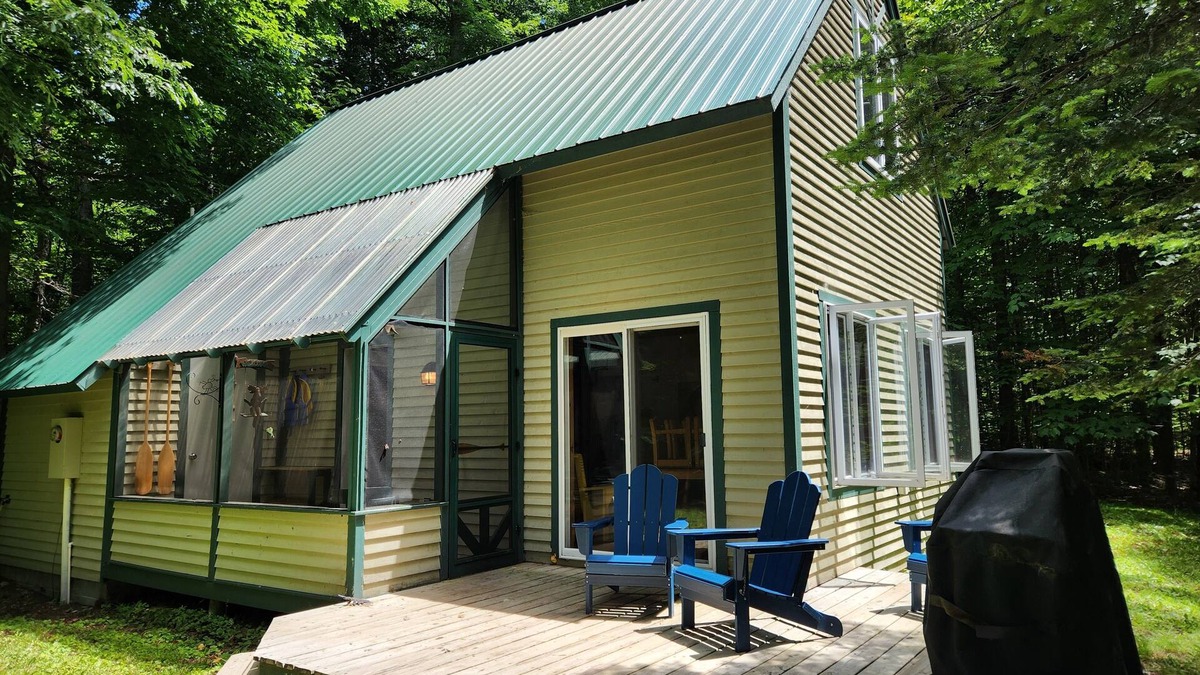 Vermontville Cabin | Private cabin in the Adirondack woods, with own waterfront on Loon Lake.