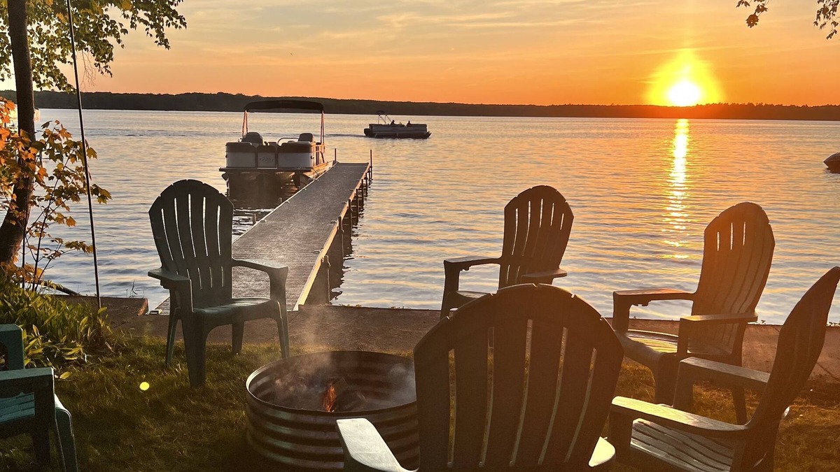Kalkaska Cottage | Private Cottage on Manistee Lake with beautiful lake views and sunsets.