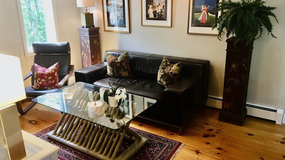 Marstons Mills House | Private entrance suite upstairs: bedroom, TV room, office, bathroom, large deck.