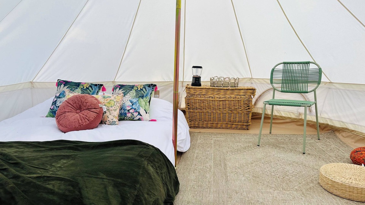 Interlochen RV Rental | Private Glamping - Romantic Stargazing Tent- Peaceful Getaway near Lake
