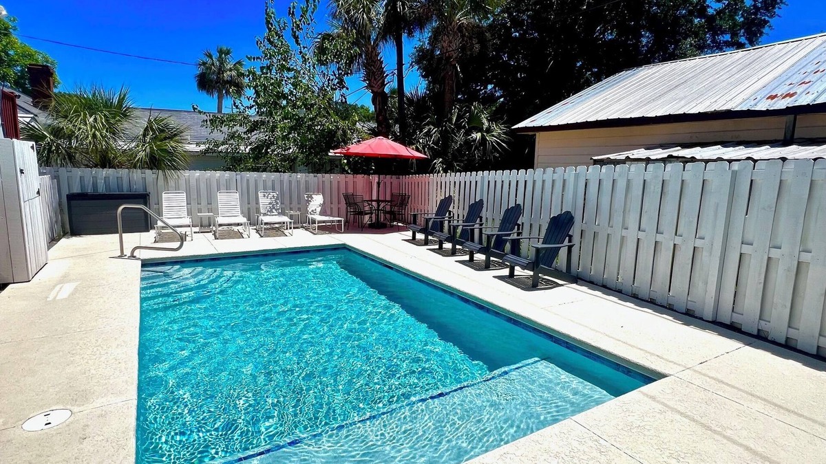 Tybee Island House | Private Heated Pool - 1 Block from the Beach!