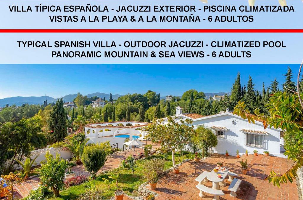 Frigiliana Villa | Private Heated Pool, Jacuzzi & 1225m2 garden in Villa Cipreses