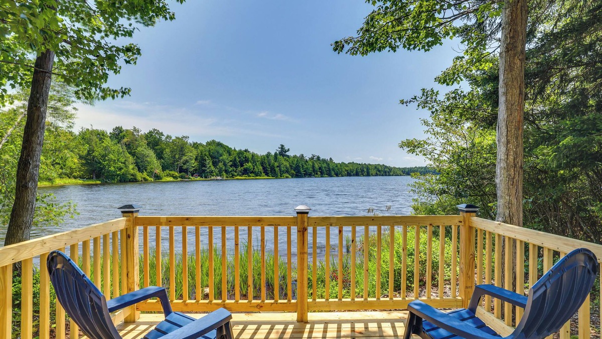 Pocono Summit House | Private Hot Tub: Lakefront Poconos Home!