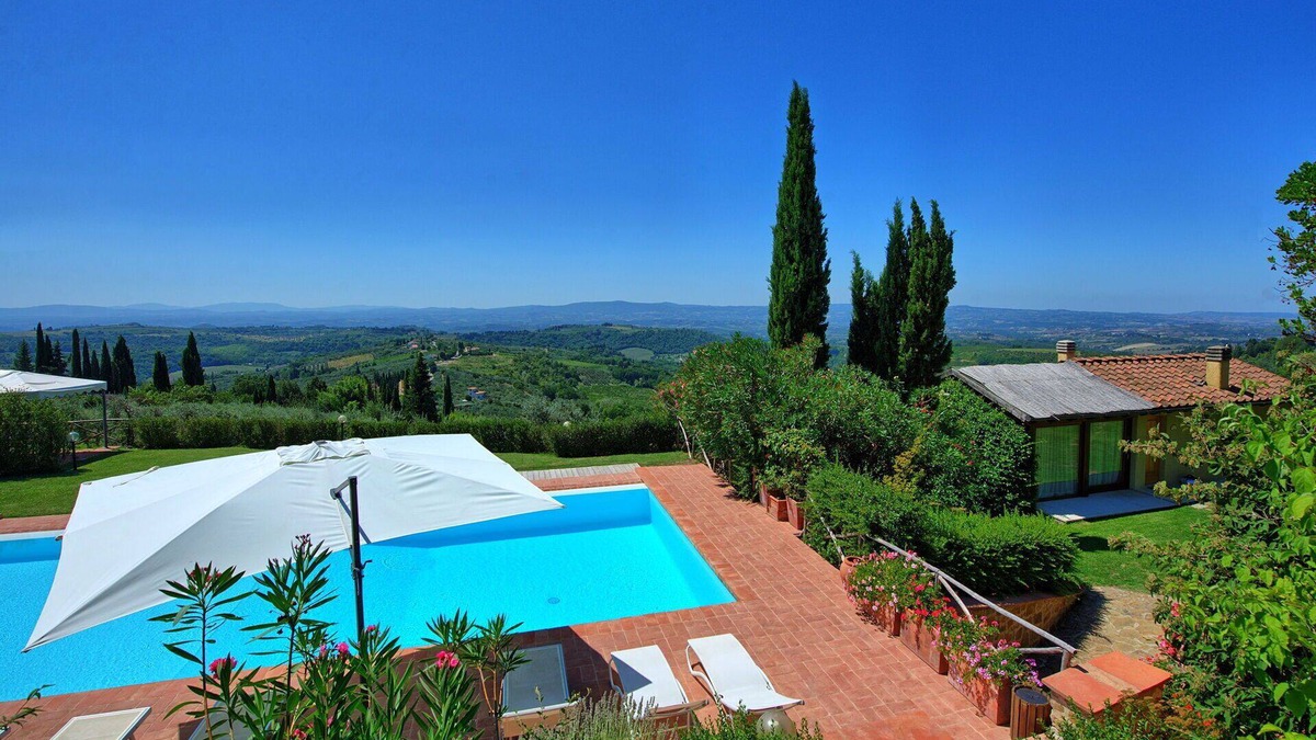 Magliano Villa | Private Villa with WIFI, A/C, pool, TV, balcony, panoramic view, parking, close to Greve In Chianti