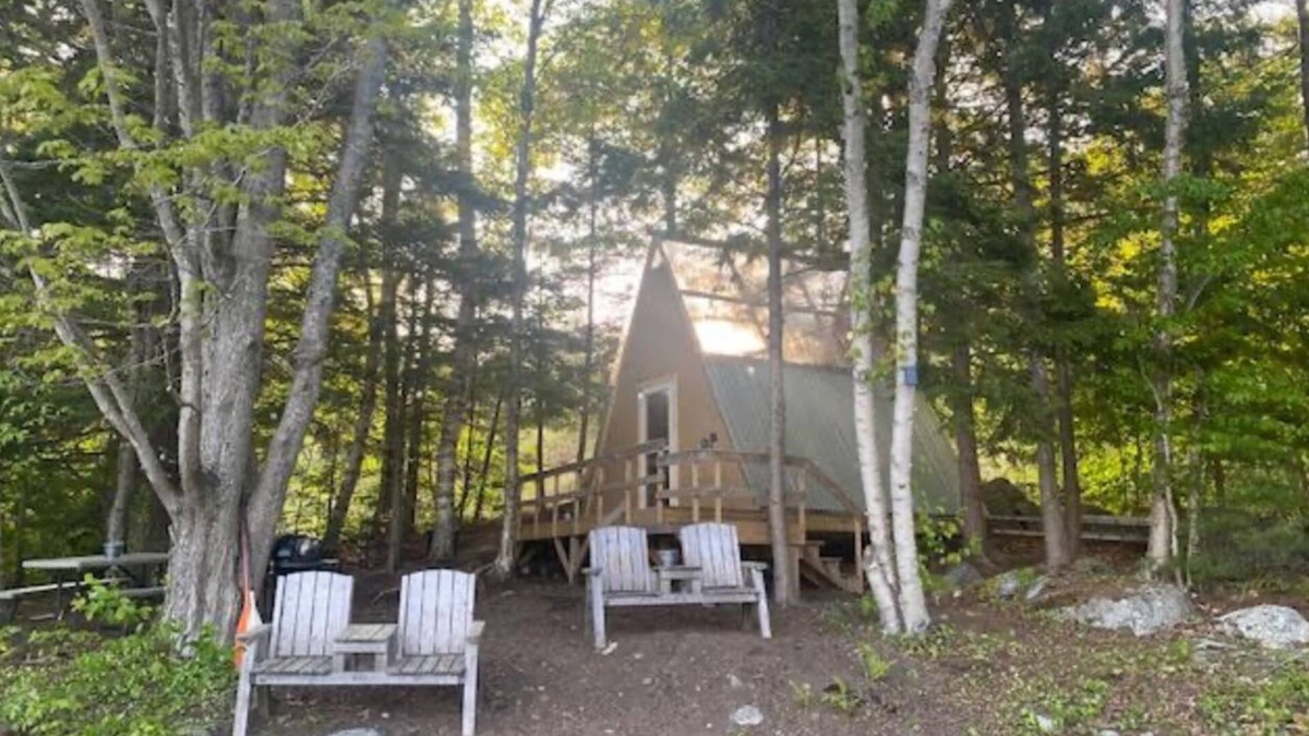 Ellsworth House | Private Lakeside A-Frame Tent