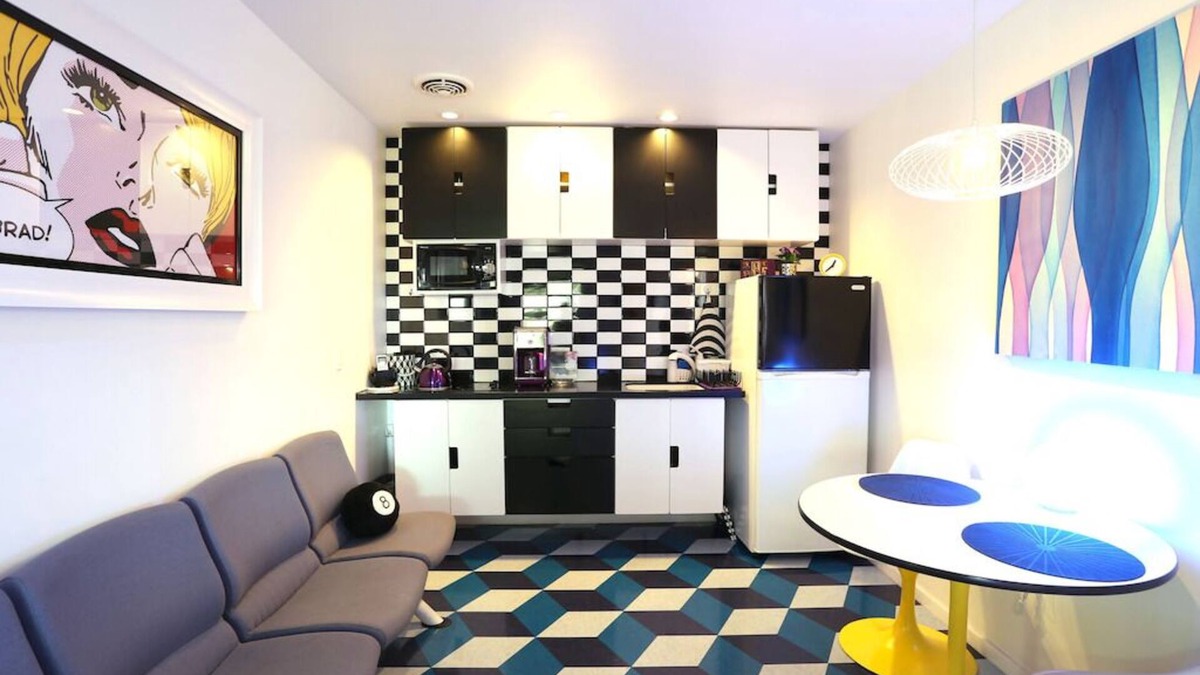 Sunset Junction House | Private Pop-Art Pad, Two-Story, Two Balconies with Park View in Silver Lake