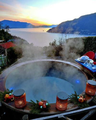Maccagno House | Private Romantic Wellness Lake View Retreat- Whirlpool Hammam Spa e Piscina panoramica