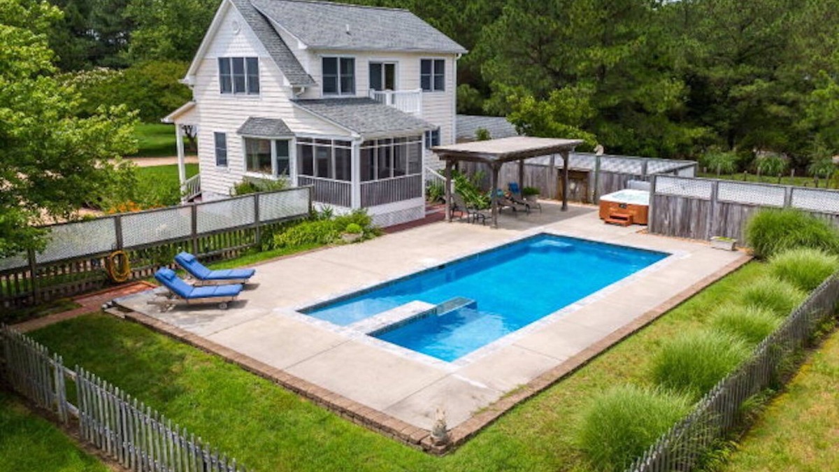 Port Haywood House | Private, secluded waterfront cottage - pool and hot tub feet from the back door.