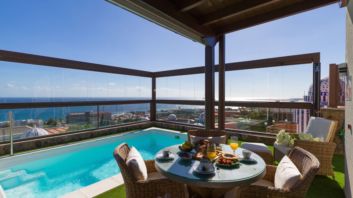 San Agustin Villa | Private villa with pool and spectacular panoramic views of the Atlantic Sea