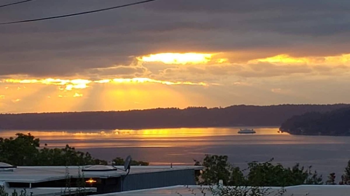 Northeast Tacoma House | Puget Sound Commencement Bay Olympic Mountain. View 3 Bedroom Smart Home Hot tub