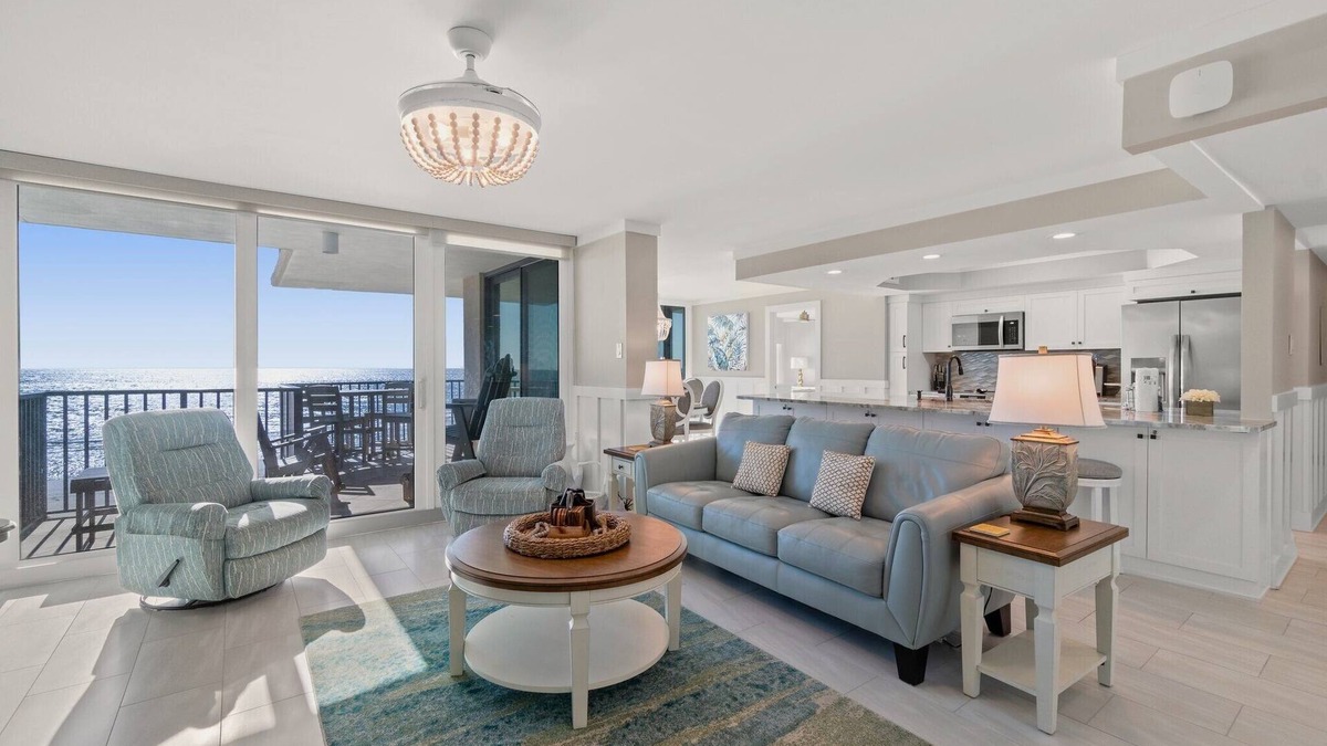 Crescent Beach Condo | PW405! LUXURY Gulf Front Condo! FREE Beach Chairs!