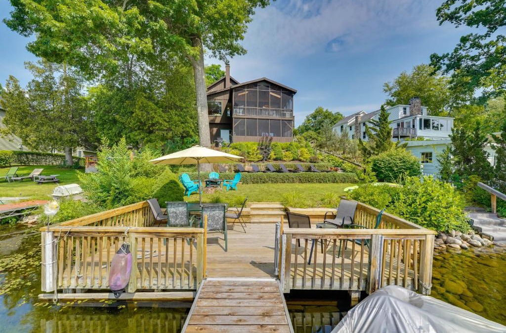 Lake George House | Queensbury Lakefront Home Screened Porch and Views!