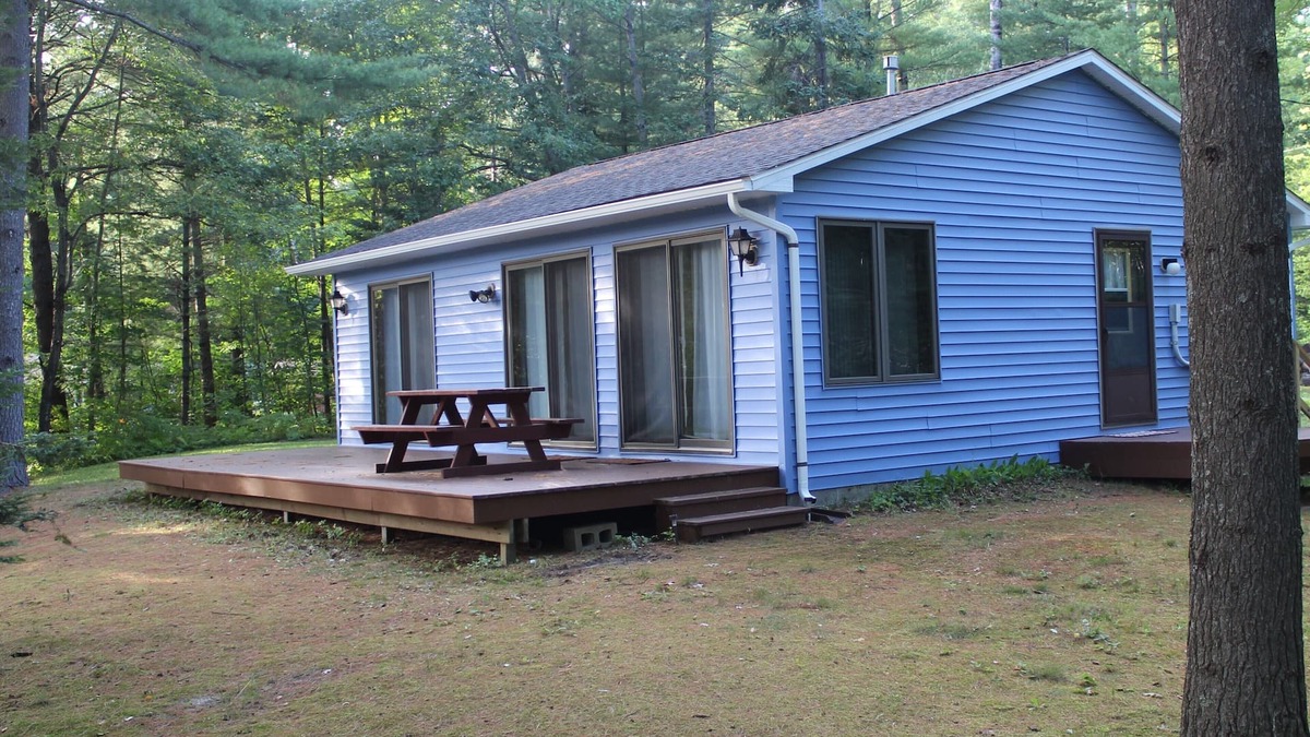 Alger Cabin | Quiet Lakefront Cabin with Private Fire Pit, Beach and Dock