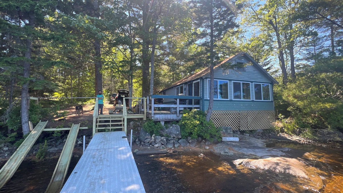 Penobscot Cabin | Quiet Lakeside Cabin Nestled under Huge Pine