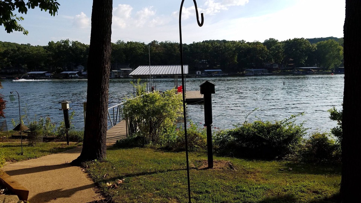 Gravois Mills House | Quiet location, beautiful lakefront home in a cove. Private covered boat dock!n