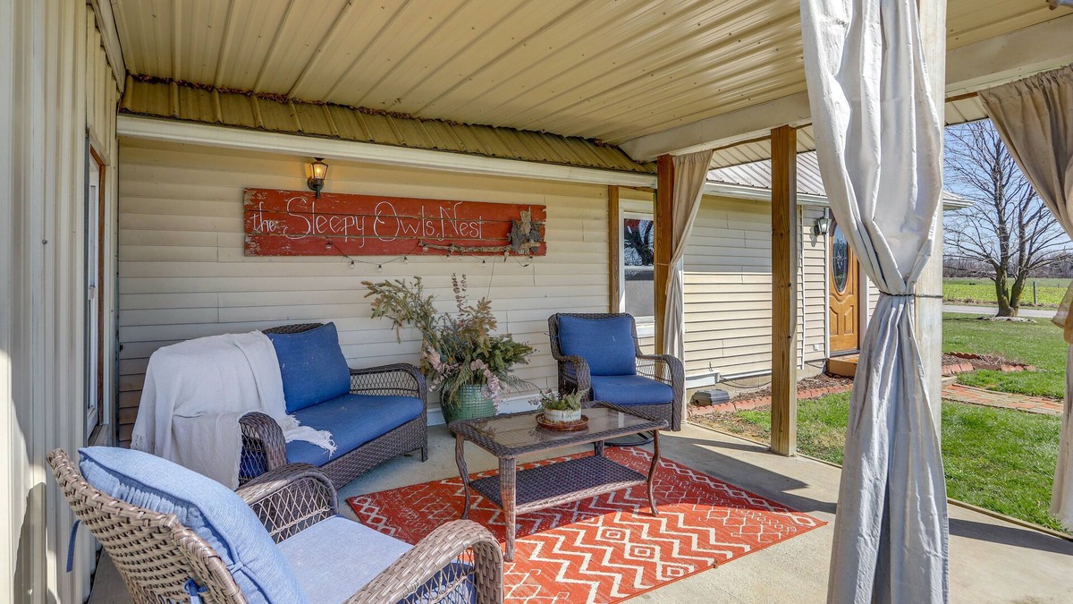 New Haven  Huron County Cabin | Quiet Shiloh Retreat w/Spacious Yard & Fireplace!
