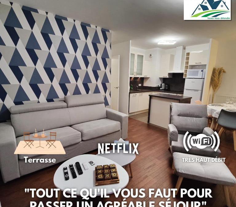 Quartier Atlantis Apartment | QuietStay 20' PARIS, Connected HOME avec Terrasse