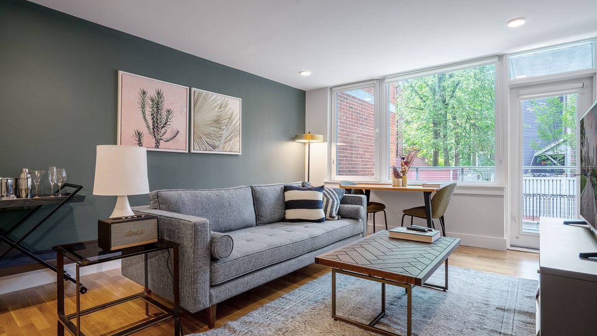 Mid-Cambridge Apartment | Rad Harvard Sq 1BR w/Balcony, near Shops & Campus, by Blueground
