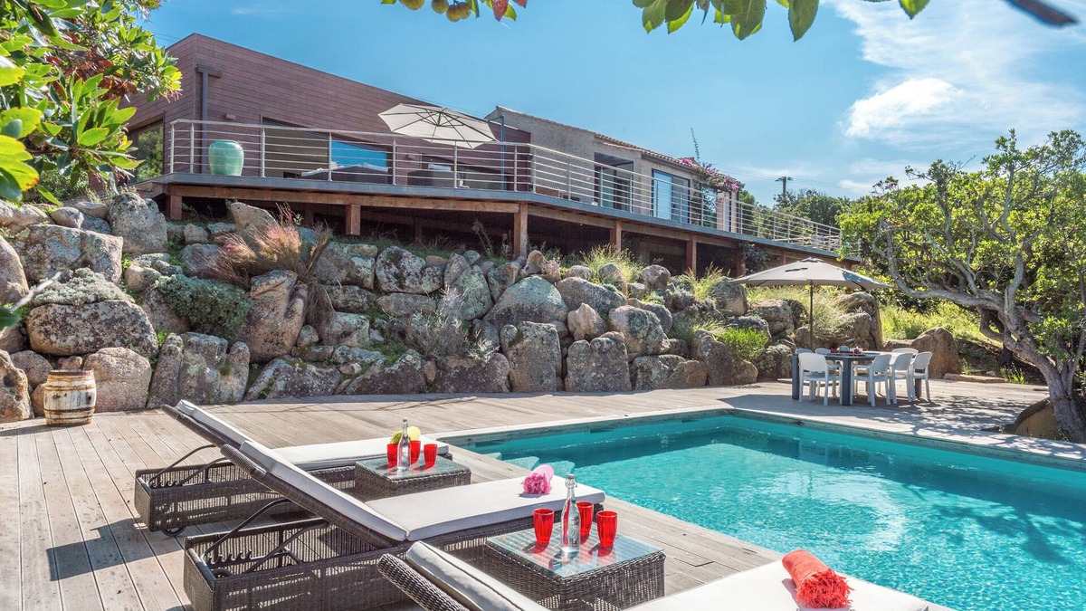 Coti-Chiavari Villa | Recent villa, sea and gulf view, heated pool, terraces, 10' from beaches