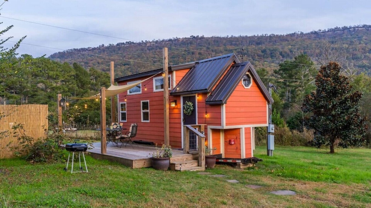 Wildwood House | Redbud Tiny Home with a Hot Tub and Mountain Views