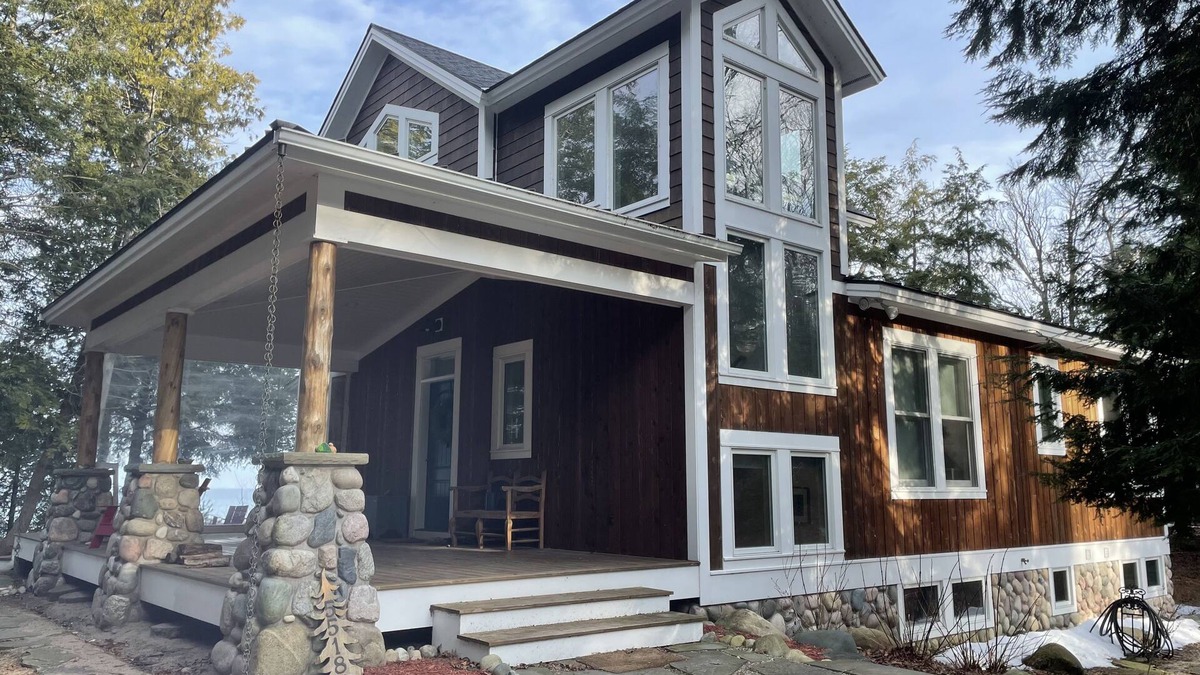Cross Village House | Reduced Rate! Beach House on 400 ft of private Lake Michigan beach & no stairs.