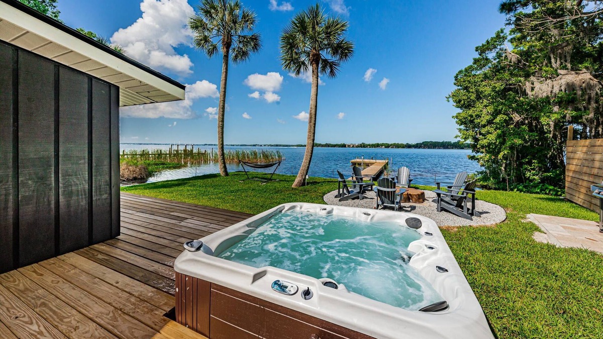 East Lake House | Reel Retreat | Lakefront Home with Hot Tub!