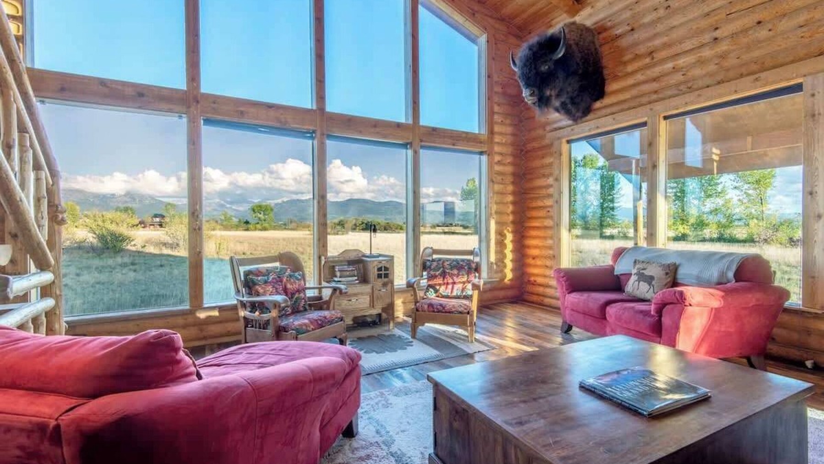 Driggs Cabin | Refinished Log Cabin on 5 Acres & Epic Teton Views