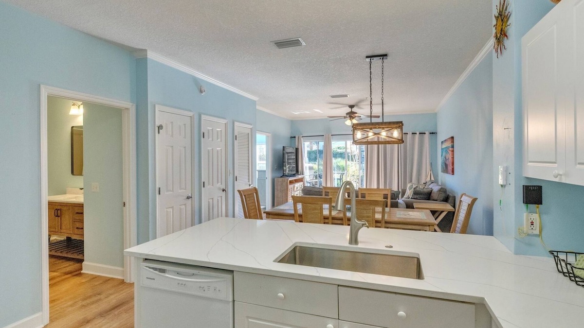 Frangista Beach Condo | Refreshed & remodeled charming 2-bedroom condo 80 steps away from Miramar Beach