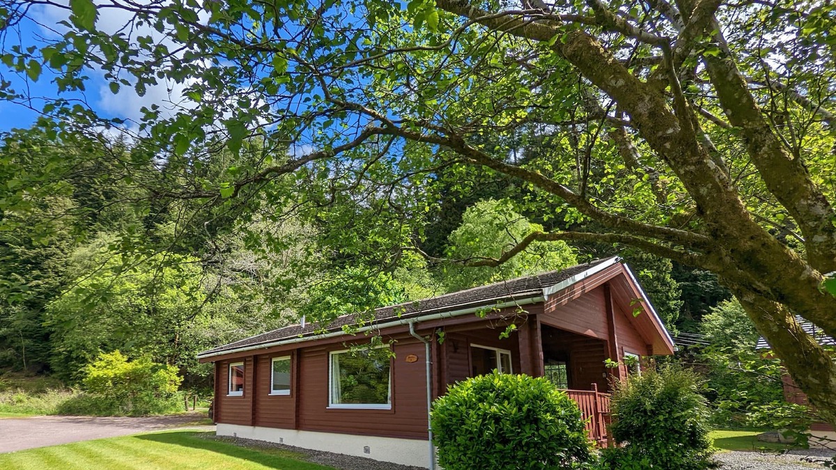 Rashfield Cabin | Refurbished Stylish, Comfy & Cosy traditional log cabin, dogs & families welcome