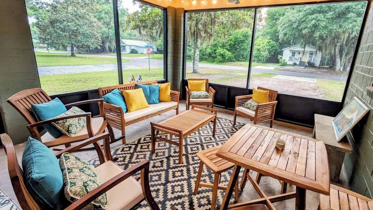 Darien House | Relax in Style: 3BR Home w/Screened Patio, Walk to Downtown, Boat Parking Here!