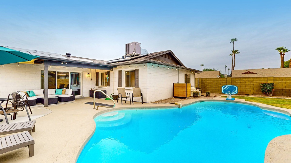 Dobson Ranch House | Relax Poolside at Spacious Mesa Home with Grill, & Central AC - Prime Location