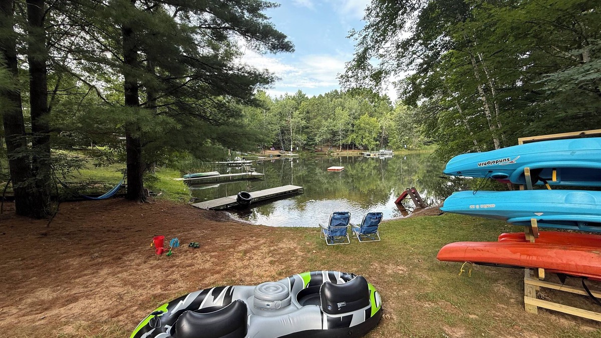 Neshkoro Cabin | Relax, Swim, Fish, Float, Grill, Play & Have Fun at Golden Sands Getaway!