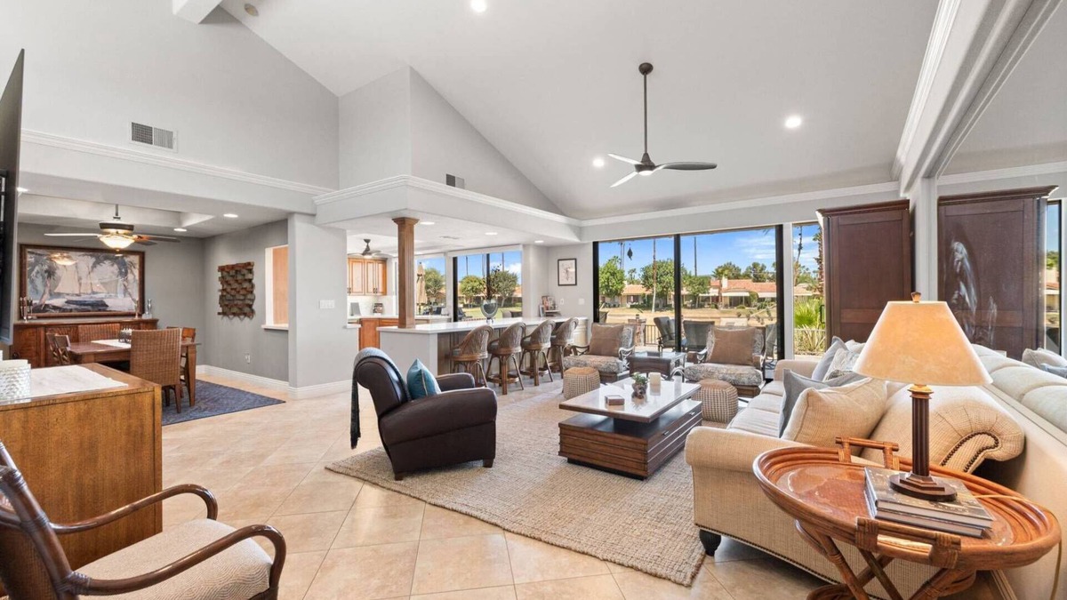 Palm Desert Condo | Relaxed Luxury in Monterey Country Club, 2BR + Office, Golf Course Views