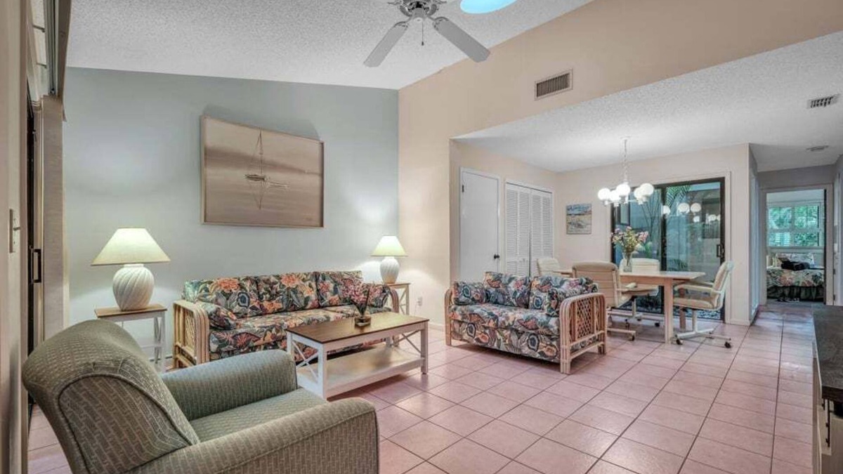 New Smyrna Beach Villa | Relaxing Beach Villa | Walk to Ocean + 3 Pools, Tennis & Trails