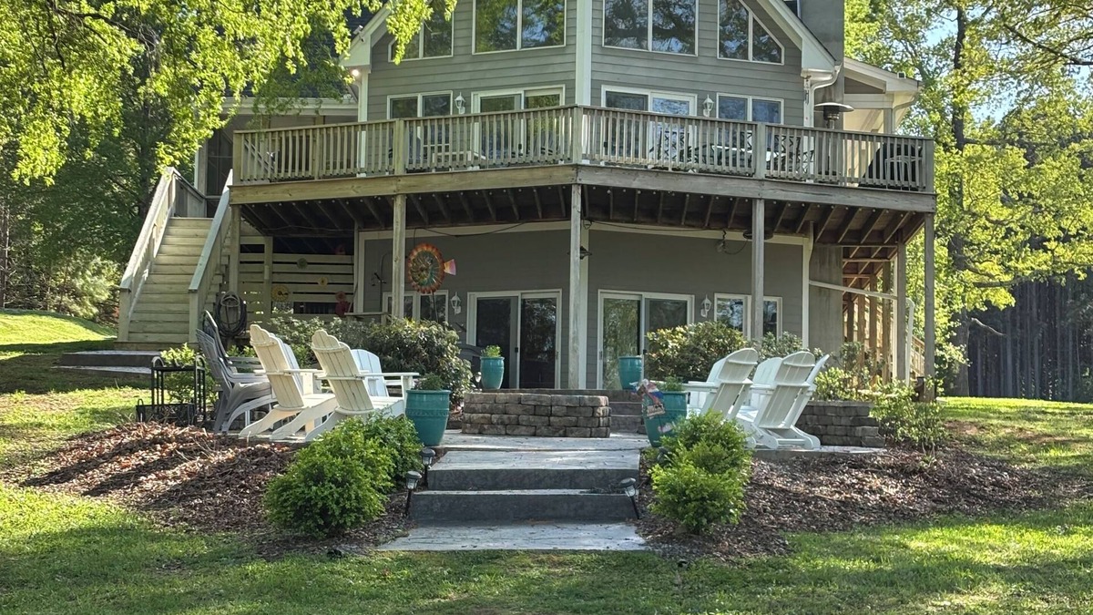 Wise House | Relaxing Lakefront A-Frame with Hot tub and Firepit on Lake Gaston!