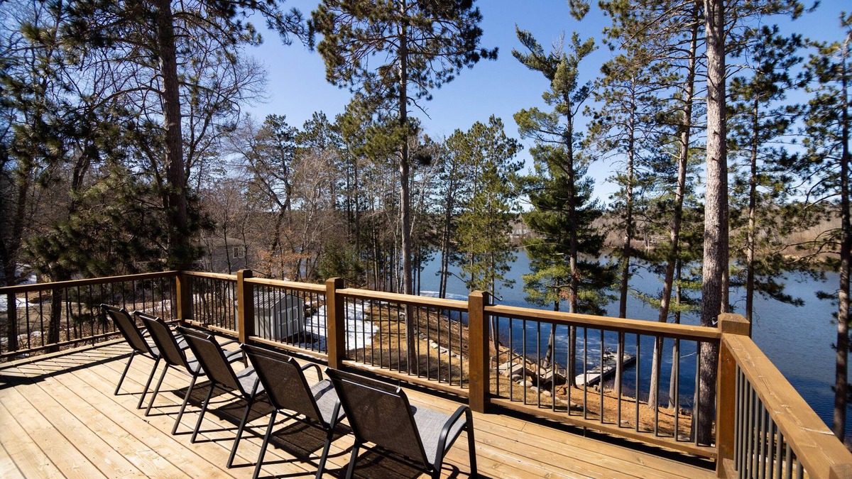 Brainerd House | Relaxing retreat on Rice Lake! Quiet lake views w/full deck, fire pit, & hot tub
