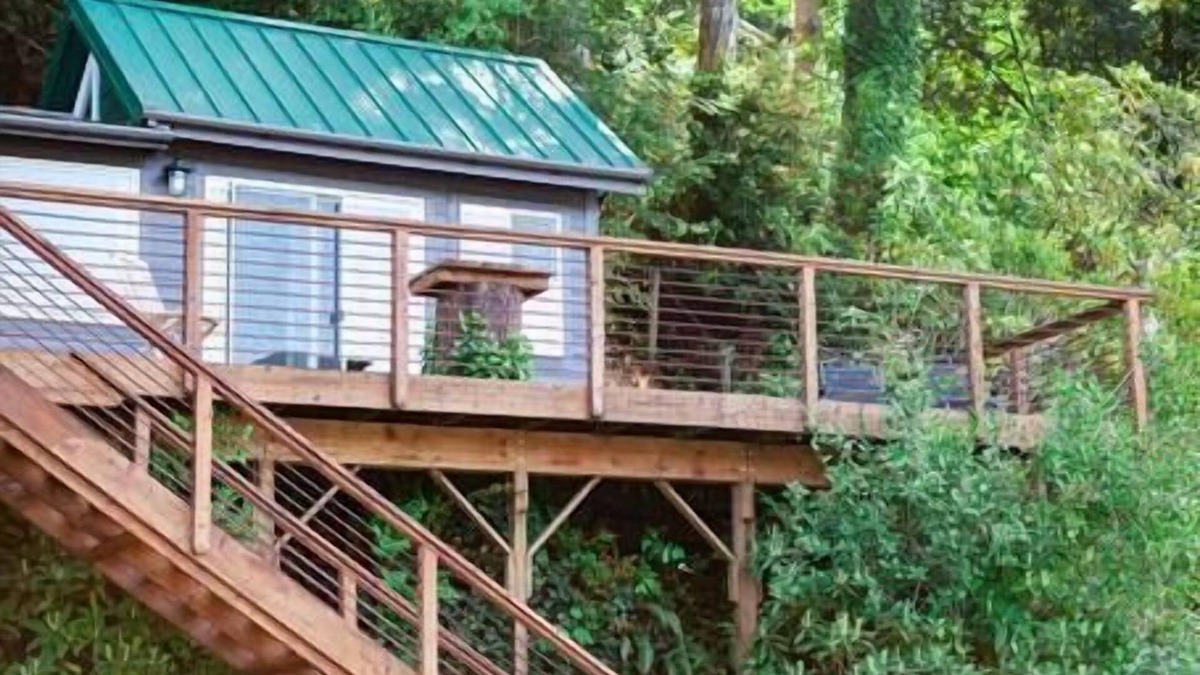 Lakeside Cabin | Remote 1 BR Lakefront Cabin. Features a King loft bed with lake views, private dock, and provided paddleboards/kayaks. Perfect for fishing, stargazing, and quiet nature escapes.