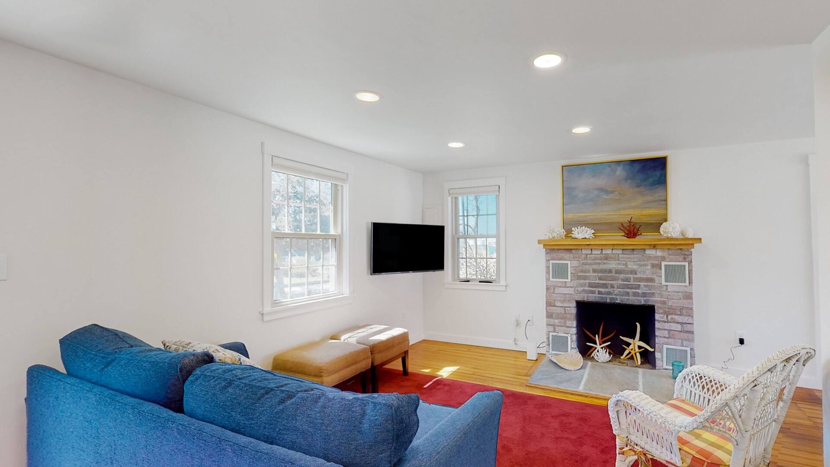 Cataumet House | Renovated cottage steps from private beach with backyard, grill, bay views, AC