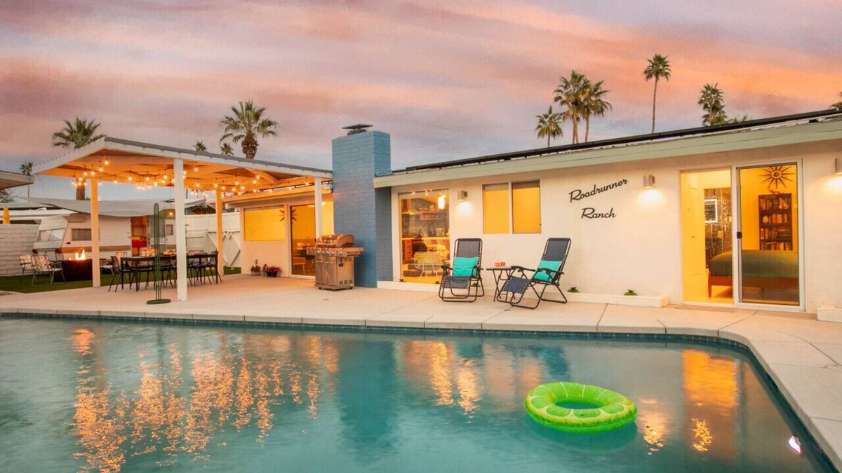 Magnesia Falls Cove House | Renovated Mid-Century Home w/Pool & Vintage Camper