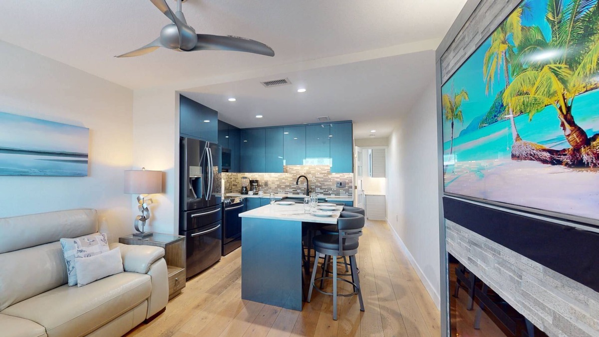 Sunset Beach Condo | Renovated Sunset Beach Waterfront Condo with Water Views, Pool, Fishing Dock & Beach Access.