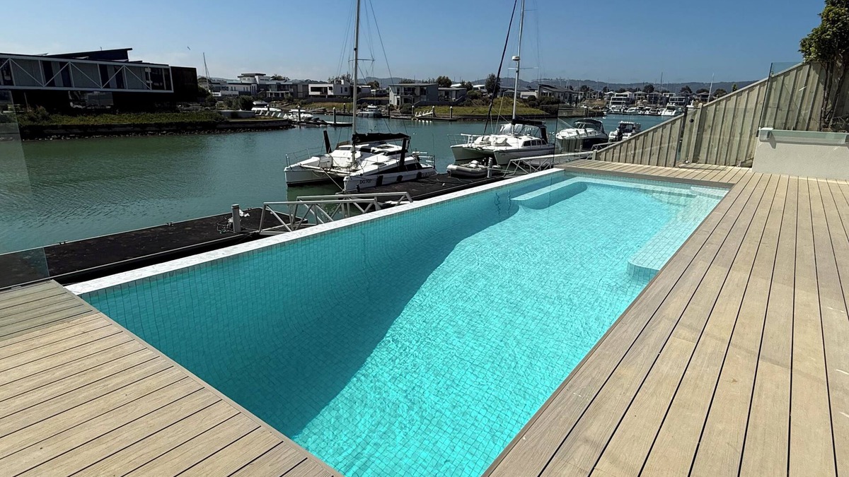 Safety Beach House | Resort style waterfront living - waterfront swimming pool and private jetty.