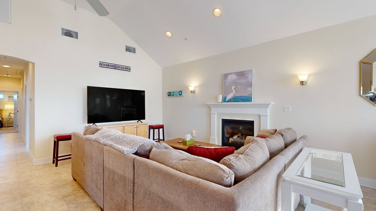 Montego Bay House | Restful getaway with pool, tennis, patio, fireplace, jetted tub, & central AC