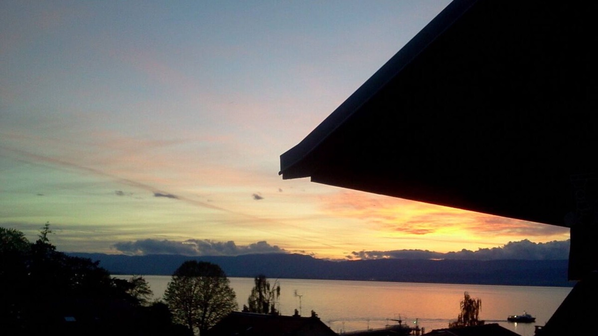Thonon-les-Bains Apartment | Restored fisherman's house View of Lake Geneva on the port of Thonon Rives