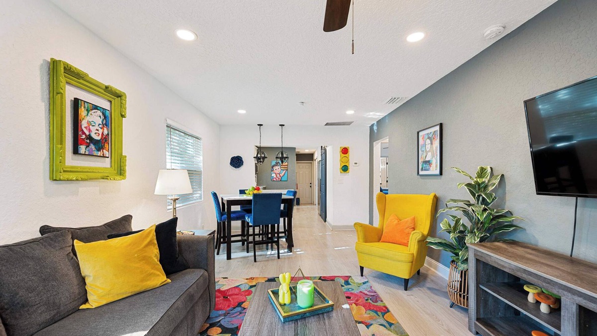 Ybor City House | Retro 3 Bed Oasis, Private Yard & Fun Extras