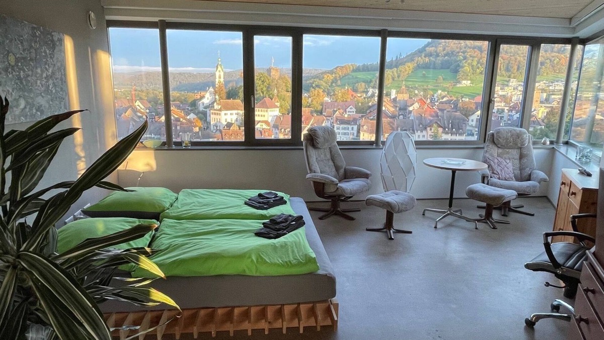 Laufenburg Apartment | Rhine view apartment Laufenburg, panorama apartment, carport, KONUS=Bus+train free of charge