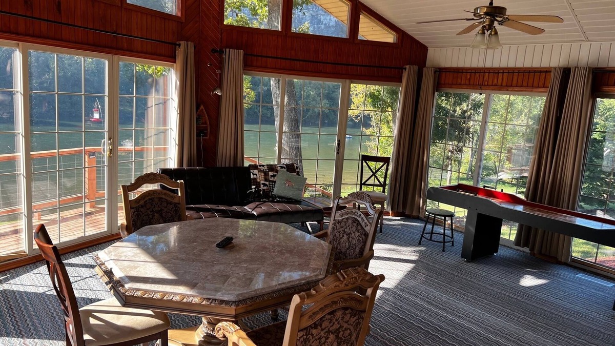 Norfork House | Right on the White River! Stunning views! Fish, hike, or just relax!